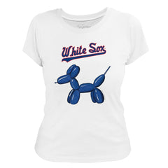 Chicago White Sox Tiny Turnip Women's Balloon Dog T-Shirt - White - MLB on Sale