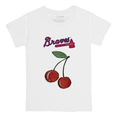 Atlanta Braves Tiny Turnip Youth Cherries T-Shirt - White - MLB Lifestyle
