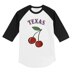 Texas Rangers Tiny Turnip Youth Cherries 3/4-Sleeve Raglan Baseball T-Shirt - White - MLB Sale