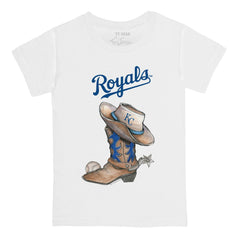Kansas City Royals Tiny Turnip Youth Cowboy Boot T-Shirt - White - MLB on Sale