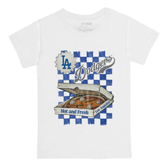 Los Angeles Dodgers Tiny Turnip Youth Pizza T-Shirt - White - MLB Lifestyle