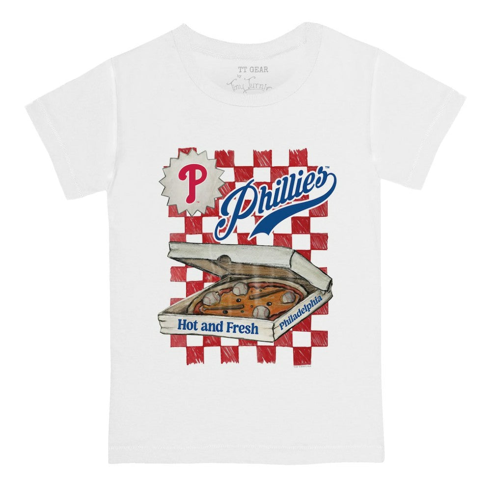 Philadelphia Phillies Tiny Turnip Youth Pizza T-Shirt - White - MLB Sale