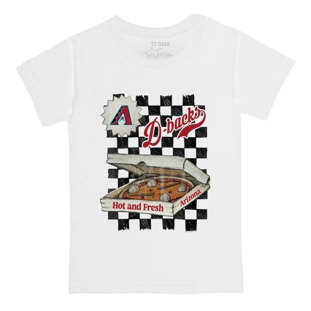 Arizona Diamondbacks Tiny Turnip Youth Pizza T-Shirt - White - MLB Sale