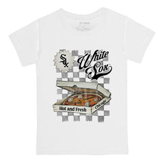 Chicago White Sox Tiny Turnip Youth Pizza T-Shirt - White - MLB Lifestyle