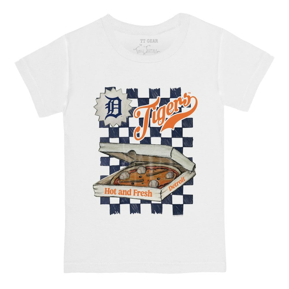 Detroit Tigers Tiny Turnip Youth Pizza T-Shirt - White - MLB on Sale