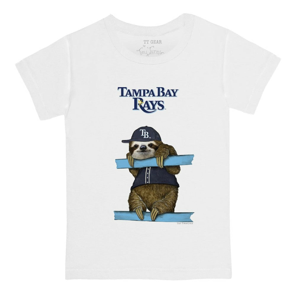 Tampa Bay Rays Tiny Turnip Youth Sloth T-Shirt - White - MLB Online