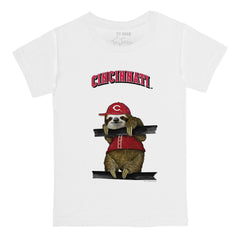 Cincinnati Reds Tiny Turnip Youth Sloth T-Shirt - White - MLB Online