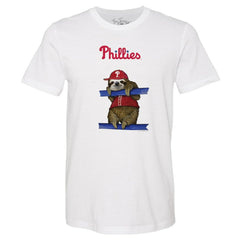 Philadelphia Phillies Tiny Turnip Unisex Sloth T-Shirt - White - MLB Sale