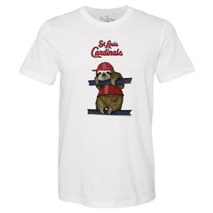 St. Louis Cardinals Tiny Turnip Unisex Sloth T-Shirt - White - MLB Sale