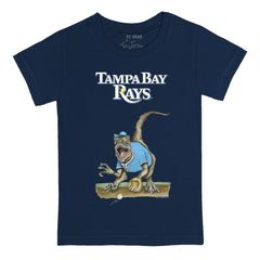 Tampa Bay Rays Tiny Turnip Youth Velociraptor T-Shirt - Navy - MLB Lifestyle