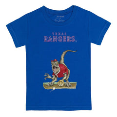 Texas Rangers Tiny Turnip Youth Velociraptor T-Shirt - Royal - MLB Lifestyle