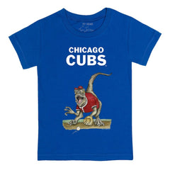 Chicago Cubs Tiny Turnip Youth Velociraptor T-Shirt - Royal - MLB Discount