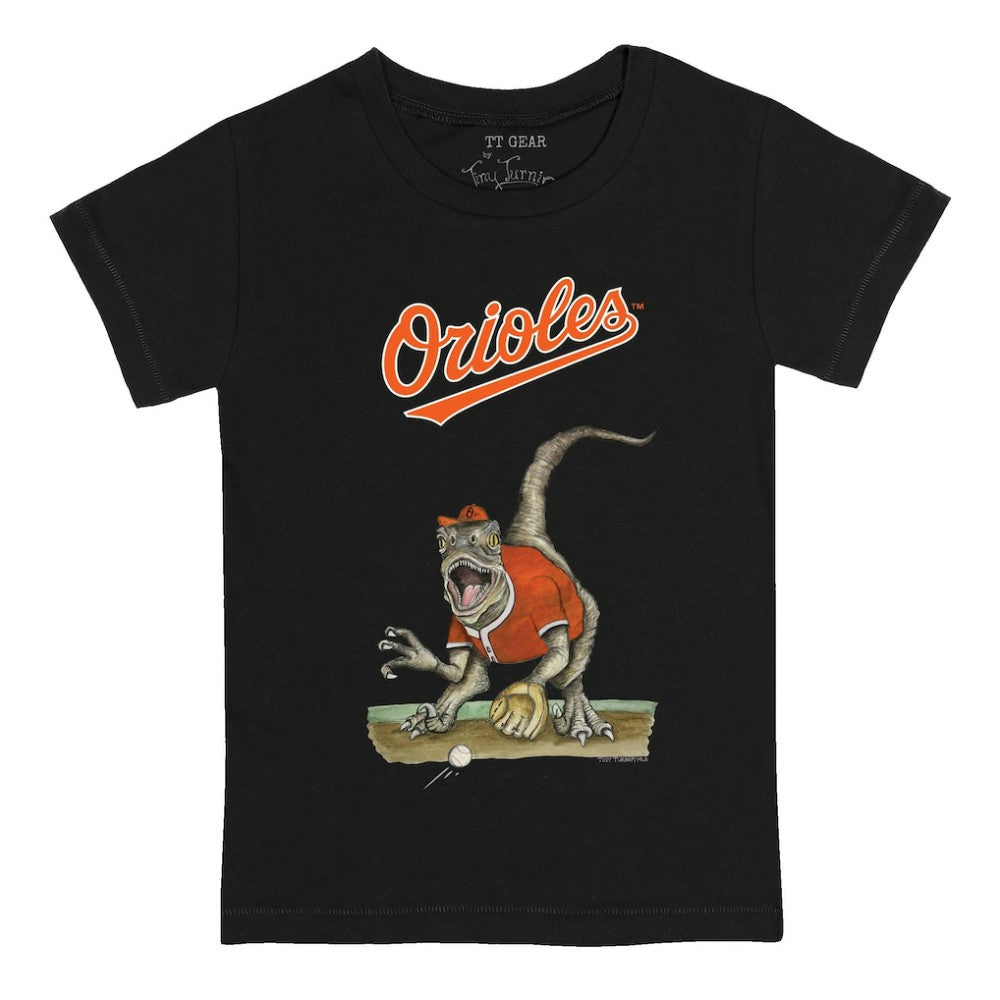 Baltimore Orioles Tiny Turnip Youth Velociraptor T-Shirt - Black - MLB Discount