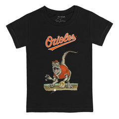Baltimore Orioles Tiny Turnip Youth Velociraptor T-Shirt - Black - MLB Discount