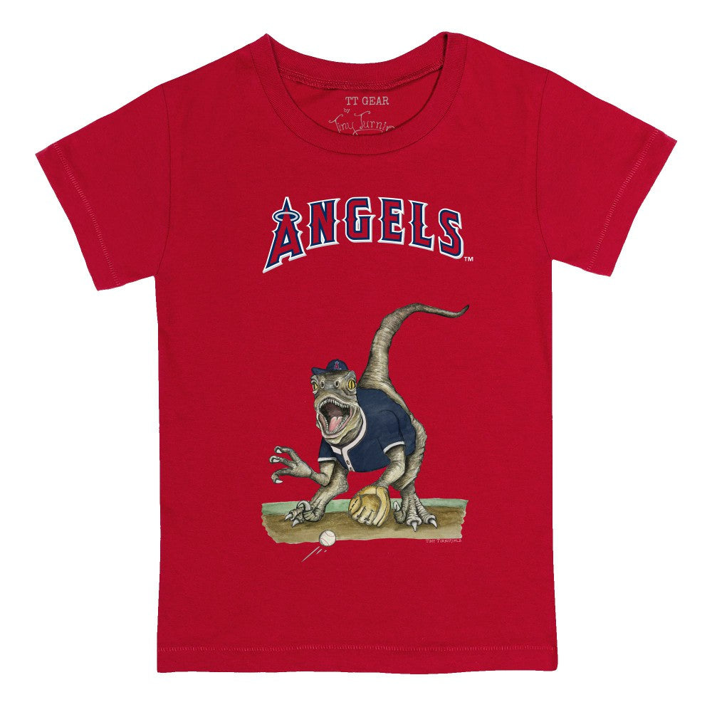 Los Angeles Angels Tiny Turnip Youth Velociraptor T-Shirt - Red - MLB Online