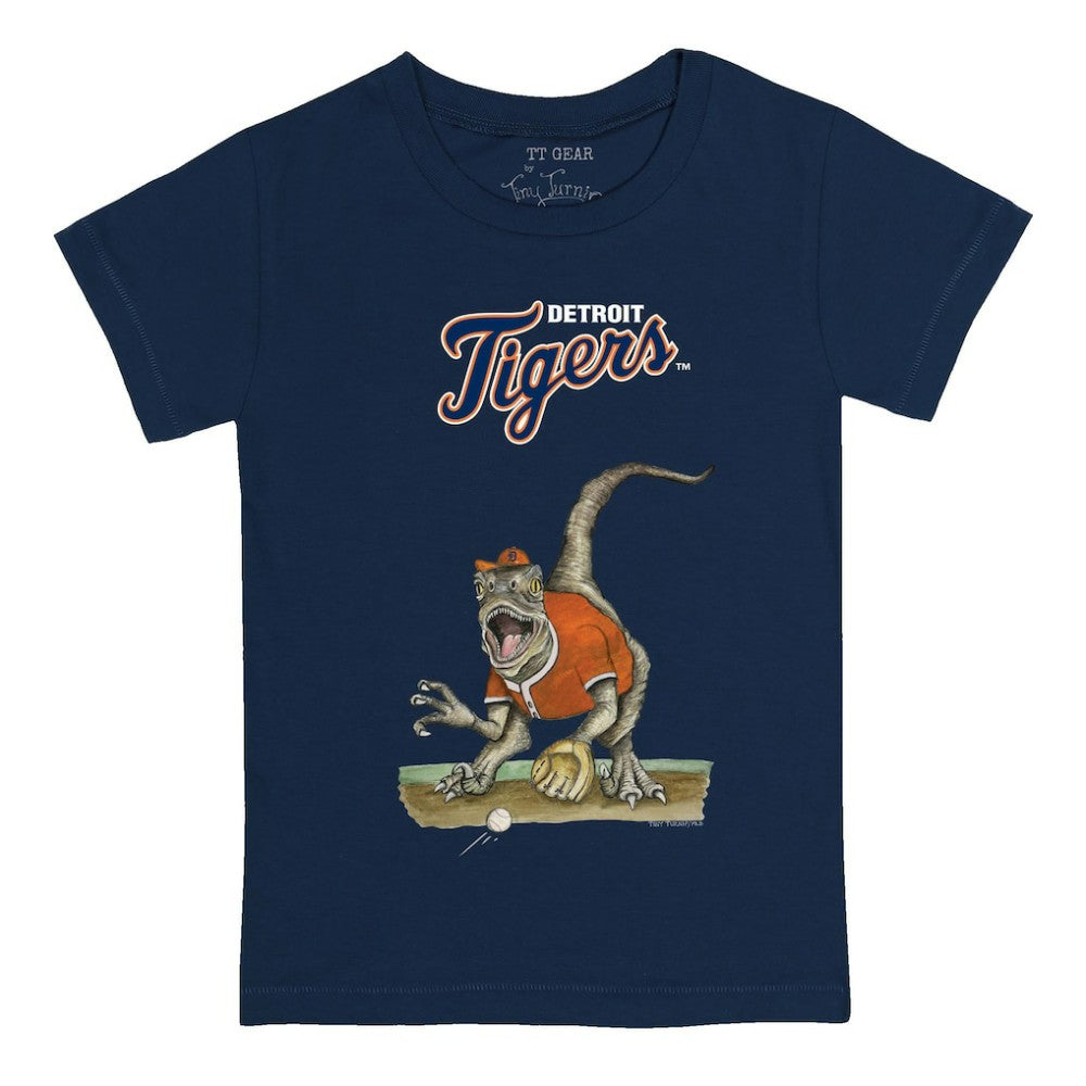 Detroit Tigers Tiny Turnip Youth Velociraptor T-Shirt - Navy - MLB Sale