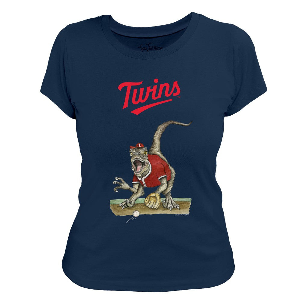Minnesota Twins Tiny Turnip Women's Velociraptor T-Shirt - Navy - MLB Online