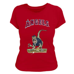 Los Angeles Angels Tiny Turnip Women's Velociraptor T-Shirt - Red - MLB Discount