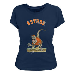 Houston Astros Tiny Turnip Women's Velociraptor T-Shirt - Navy - MLB Online