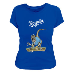 Kansas City Royals Tiny Turnip Women's Velociraptor T-Shirt - Royal - MLB on Sale