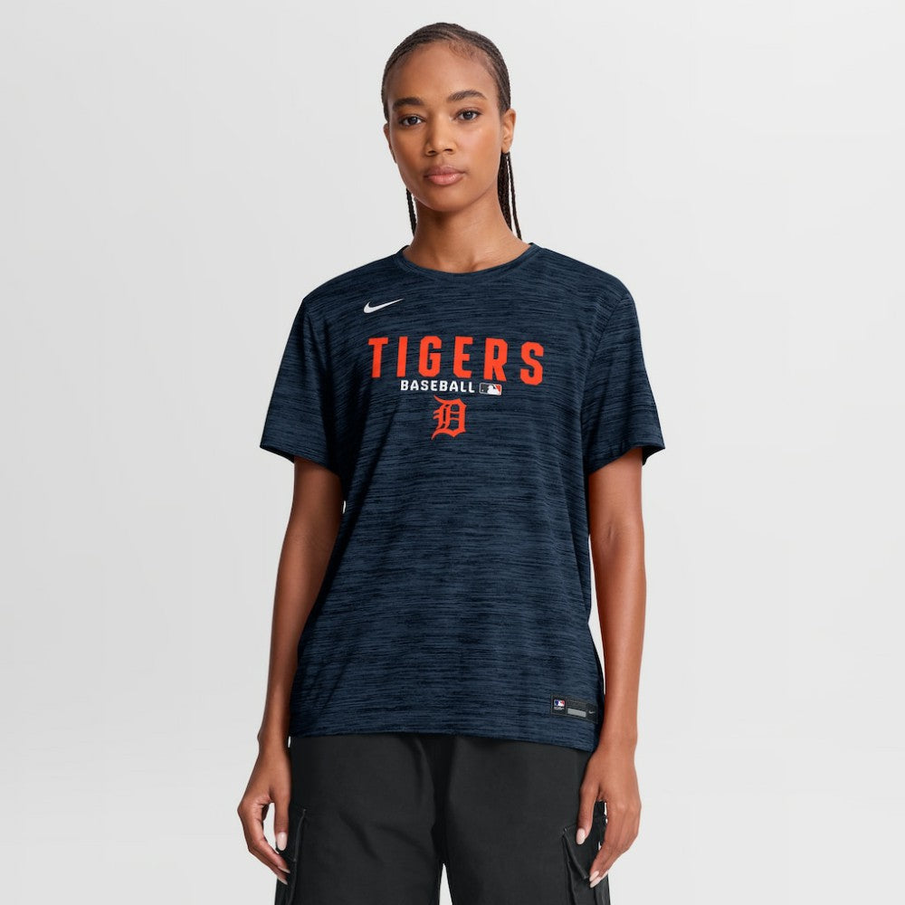 Detroit Tigers Nike Women's Authentic Collection Velocity Dri-FIT T-Shirt - Navy - Nike Discount
