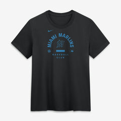 Miami Marlins Nike Women's Authentic Collection Early Work Tri-Blend Dri-FIT T-Shirt - Black - Nike Sale