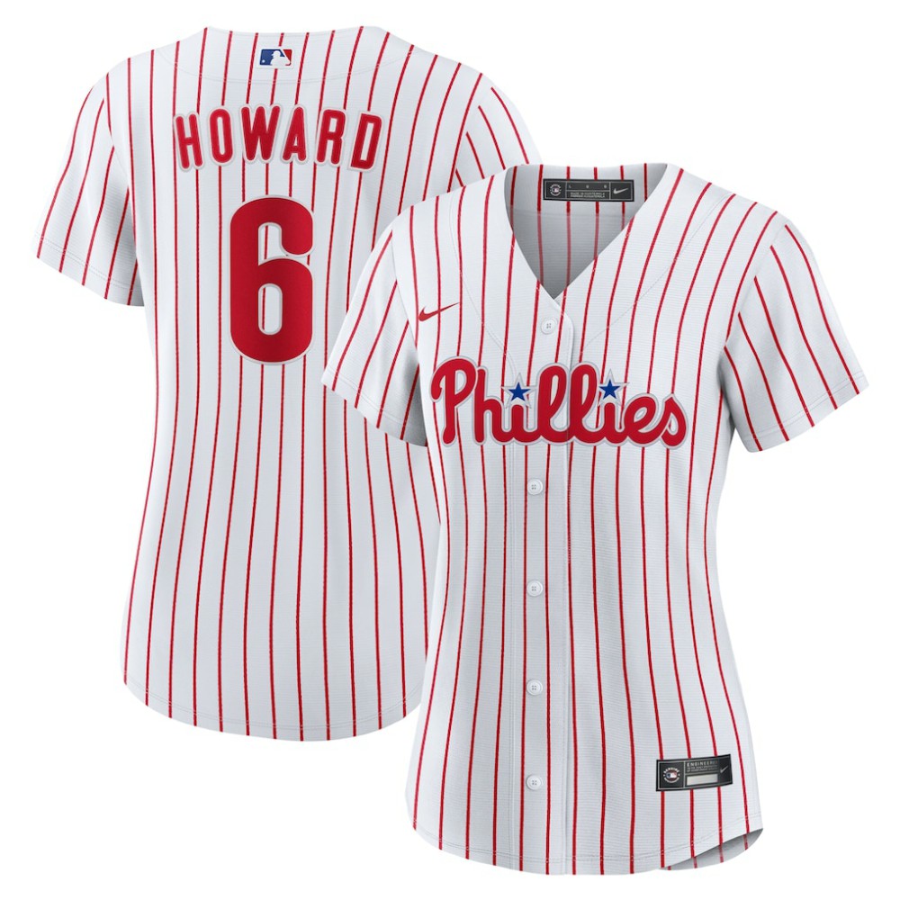 Ryan Howard Philadelphia Phillies Nike Women's Replica Jersey - White - Nike Lifestyle