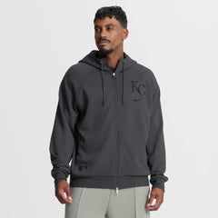 Kansas City Royals Nike Authentic Collection Player Raglan Dri-FIT Full-Zip Hoodie - Anthracite - Nike Discount