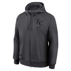 Kansas City Royals Nike Authentic Collection Player Raglan Dri-FIT Full-Zip Hoodie - Anthracite - Nike Discount
