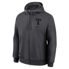 Texas Rangers Nike Authentic Collection Player Raglan Dri-FIT Full-Zip Hoodie - Anthracite - Nike Sale