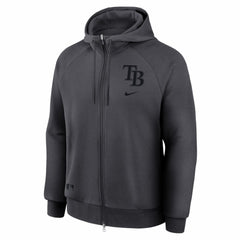 Tampa Bay Rays Nike Authentic Collection Player Raglan Dri-FIT Full-Zip Hoodie - Anthracite - Nike Lifestyle