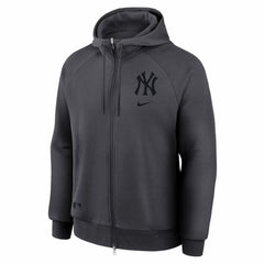 New York Yankees Nike Authentic Collection Player Raglan Dri-FIT Full-Zip Hoodie - Anthracite - Nike Discount