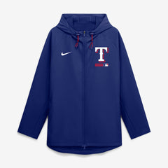 Texas Rangers Nike Authentic Collection Raglan Therma-FIT Full-Zip Hooded Jacket - Royal - Nike Lifestyle
