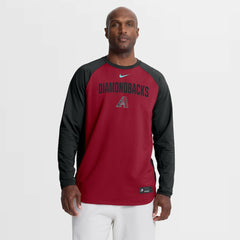 Arizona Diamondbacks Nike Authentic Collection Raglan Dri-FIT Sweatshirt - Red - Nike Lifestyle