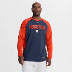 Houston Astros Nike Authentic Collection Raglan Dri-FIT Sweatshirt - Navy - Nike Lifestyle