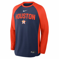 Houston Astros Nike Authentic Collection Raglan Dri-FIT Sweatshirt - Navy - Nike Lifestyle