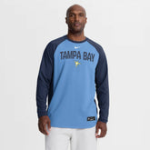 Tampa Bay Rays Nike Authentic Collection Raglan Dri-FIT Sweatshirt - Light Blue - Nike Online