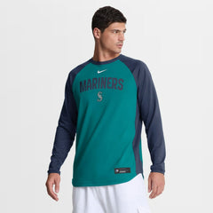 Seattle Mariners Nike Authentic Collection Raglan Dri-FIT Sweatshirt - Teal - Nike Online