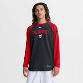 Washington Nationals Nike Authentic Collection Raglan Dri-FIT Sweatshirt - Navy - Nike on Sale