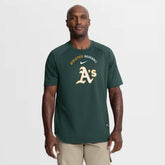 Athletics Nike Authentic Collection Batting Practice Pre-Game Raglan Dri-FIT Top - Green - Nike Lifestyle