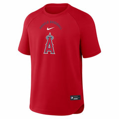 Los Angeles Angels Nike Authentic Collection Batting Practice Pre-Game Raglan Dri-FIT Top - Red - Nike Online