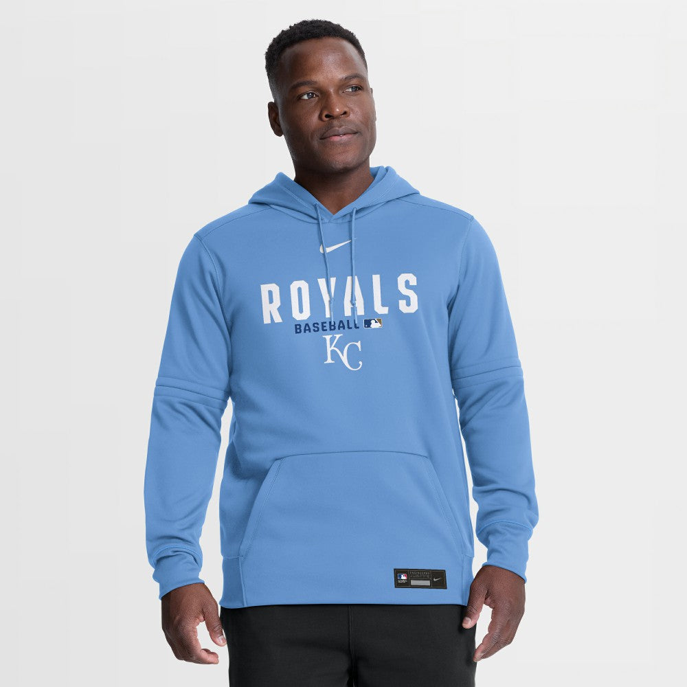 Kansas City Royals Nike Authentic Collection Therma-FIT Hoodie - Light Blue - Nike on Sale