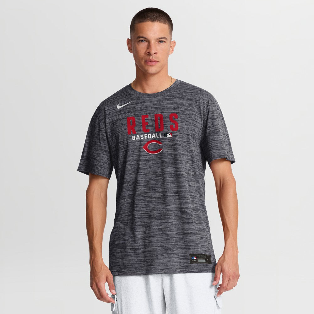 Cincinnati Reds Nike Authentic Collection Velocity Dri-FIT T-Shirt - Black - Nike Lifestyle