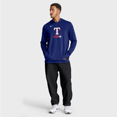 Texas Rangers Nike Authentic Collection Dri-FIT Long Sleeve Hooded T-Shirt - Royal - Nike on Sale