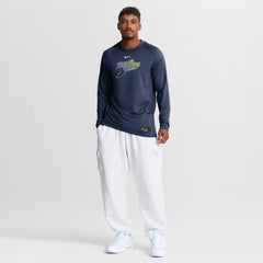 Tampa Bay Rays Nike Authentic Collection Game Time Raglan Long Sleeve T-Shirt - Navy - Nike Sale