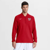 Washington Nationals Nike Authentic Collection Dri-FIT Raglan Half-Zip Pullover - Red - Nike Discount