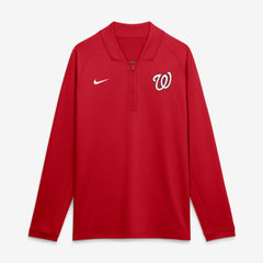 Washington Nationals Nike Authentic Collection Dri-FIT Raglan Half-Zip Pullover - Red - Nike Discount