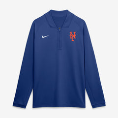 New York Mets Nike Authentic Collection Dri-FIT Raglan Half-Zip Pullover - Royal - Nike Lifestyle