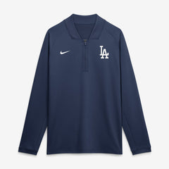 Los Angeles Dodgers Nike Authentic Collection Dri-FIT Raglan Half-Zip Pullover - Navy - Nike Sale
