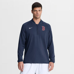Boston Red Sox Nike Authentic Collection Dri-FIT Raglan Half-Zip Pullover - Navy - Nike on Sale